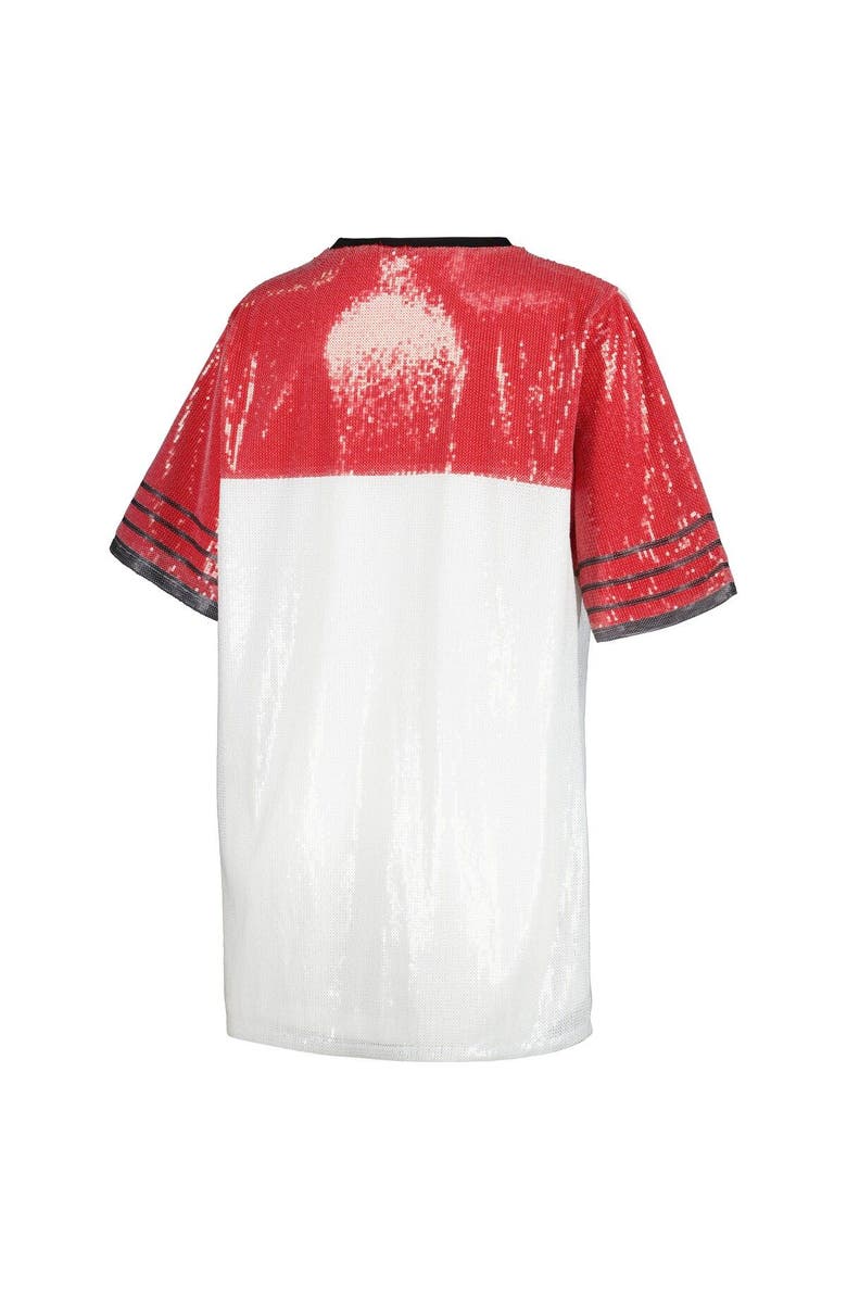 GAMEDAY COUTURE Women's Gameday Couture White Wisconsin Badgers Chic Full Sequin Jersey Dress, Alternate, color, White