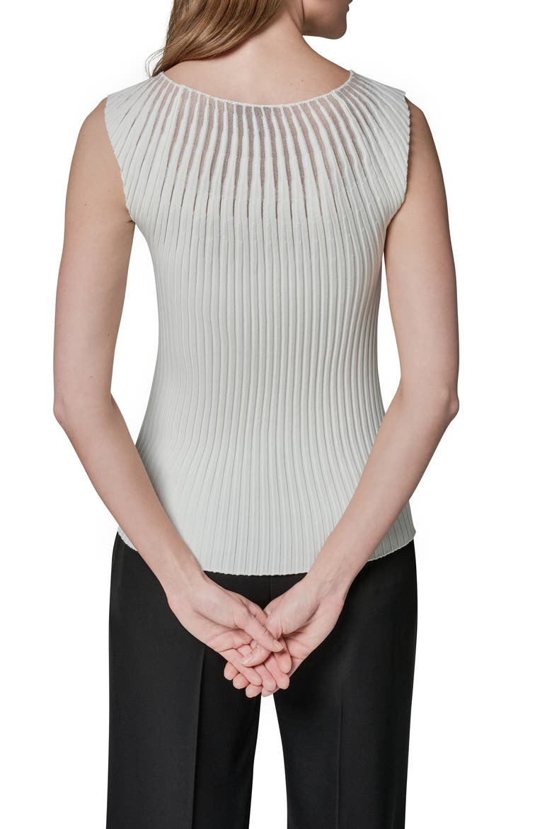 Ribbed Sleeveless Sweater, Alternate, color, CREAM