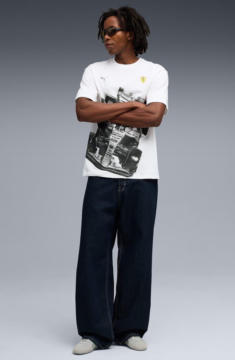 PUMA Scuderia Ferrari Premium Graphic T-Shirt, Alternate, color, Puma White