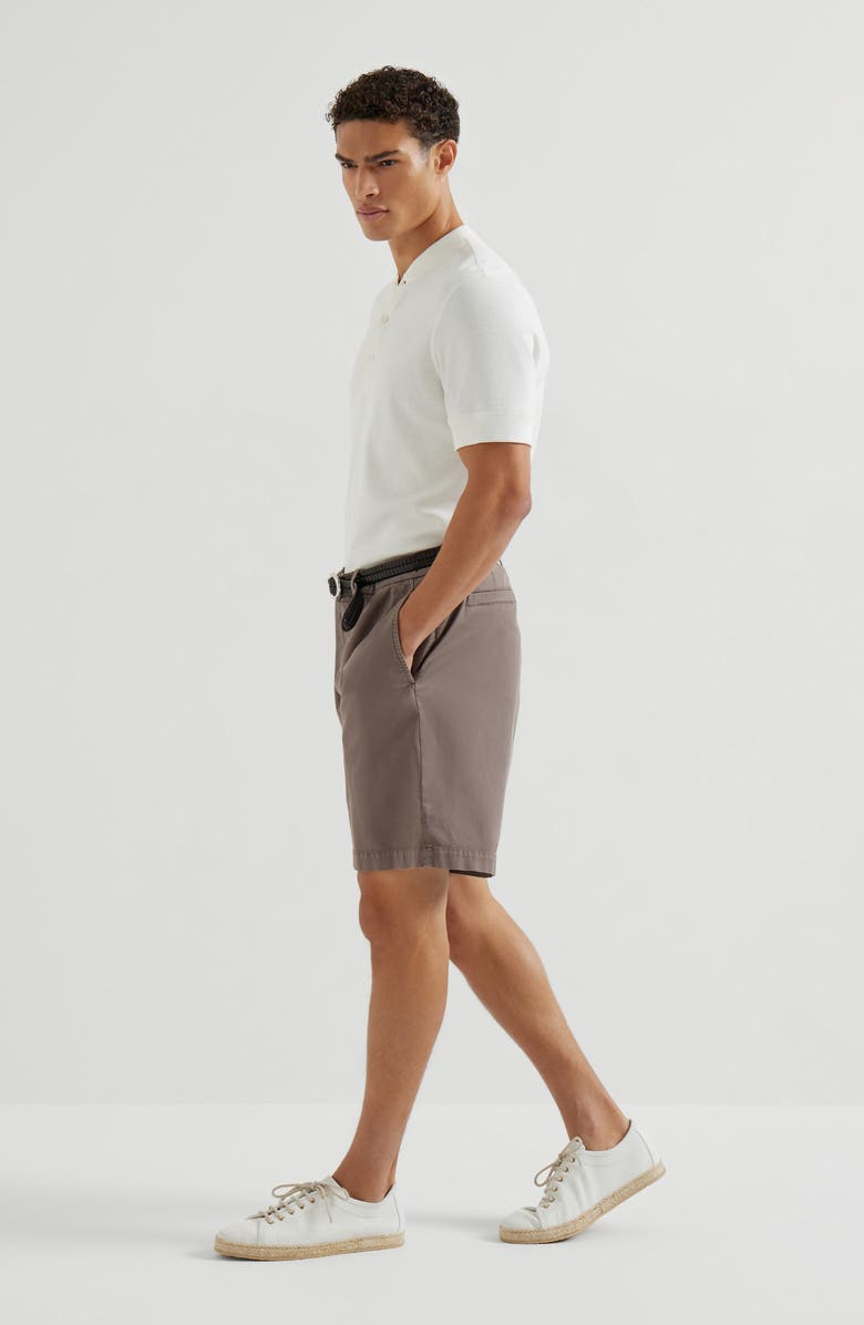 Brunello Cucinelli Garment-dyed Bermuda shorts, Alternate, color, Hazelnut