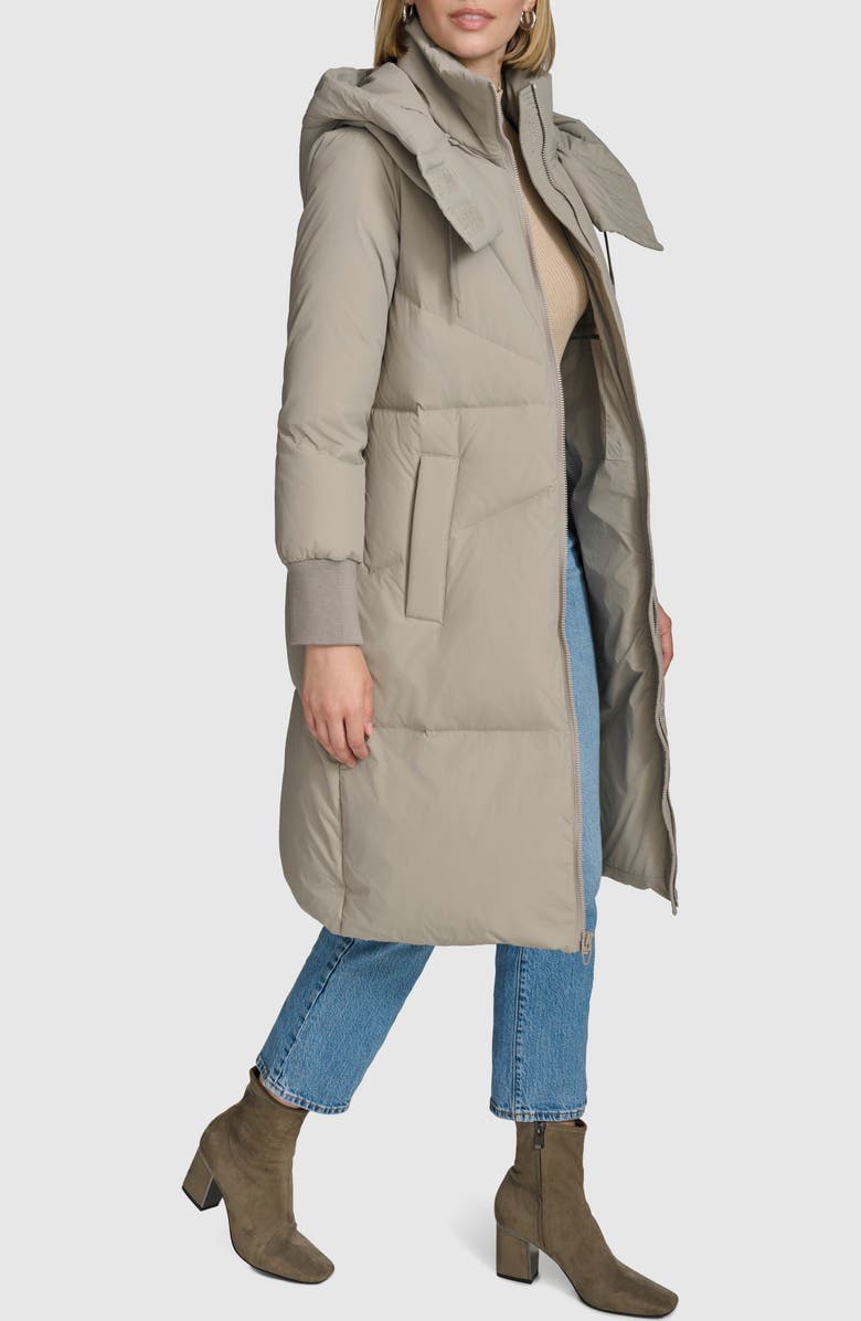 Andrew Marc Faros Down & Feather Hooded Puffer Coat, Alternate, color, 