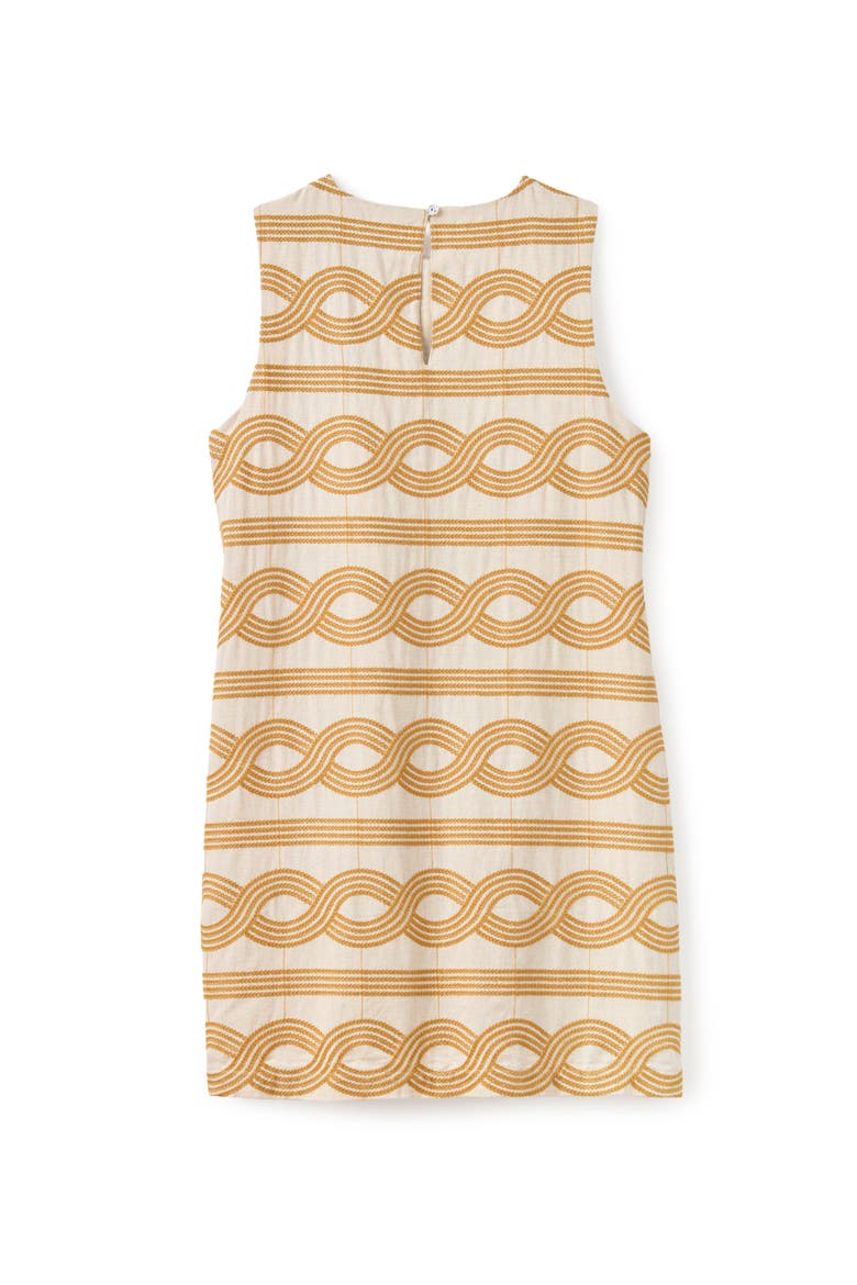 Annie Mini Embroidered Dress, Alternate, color, Goldenrod