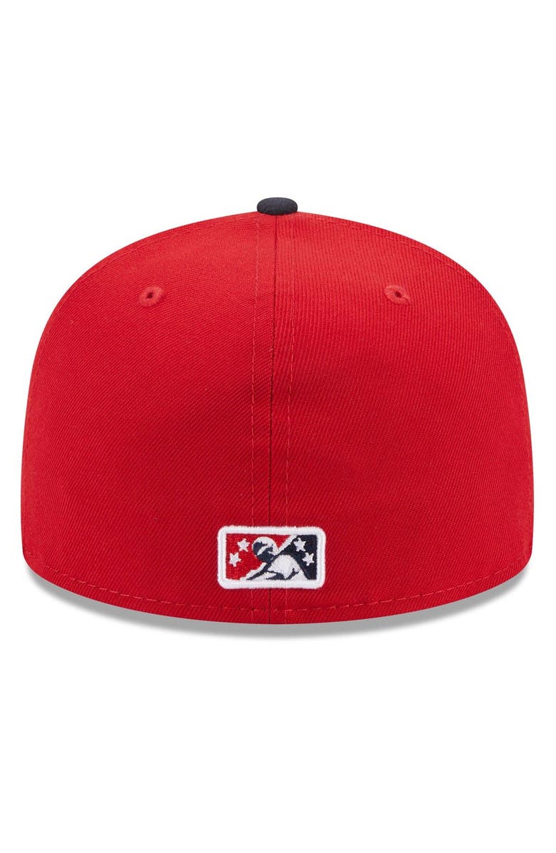 New Era Men's New Era Red Binghamton Rumble Ponies Authentic Collection Alternate Logo 59FIFTY Fitted Hat, Alternate, color, 