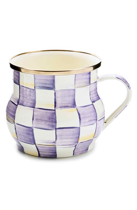 Violet Check Mug