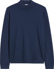 Open Edit Solid Mock Neck Sweater