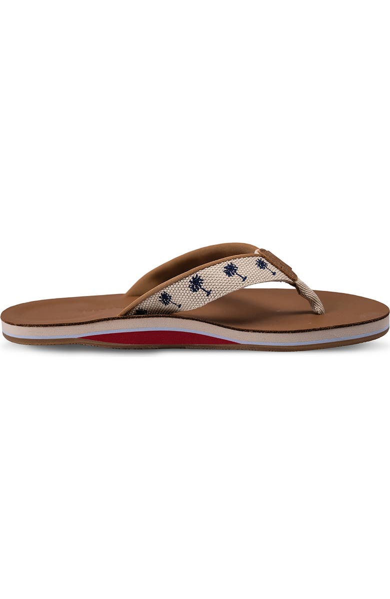 hari mari x Shep Rose Palm Waterproof Thong Sandal, Alternate, color, Cream
