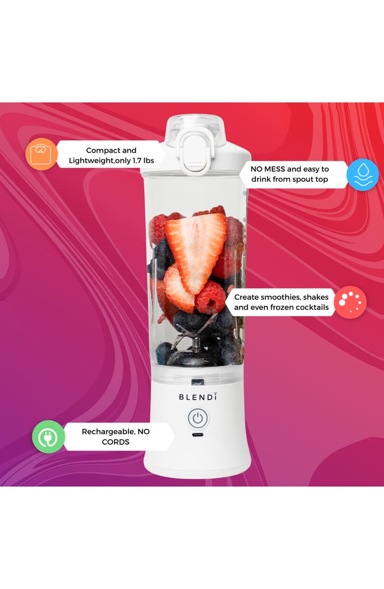 Blendi X 24 oz BPA-Free Rechargable Portable Blender, Alternate, color, White