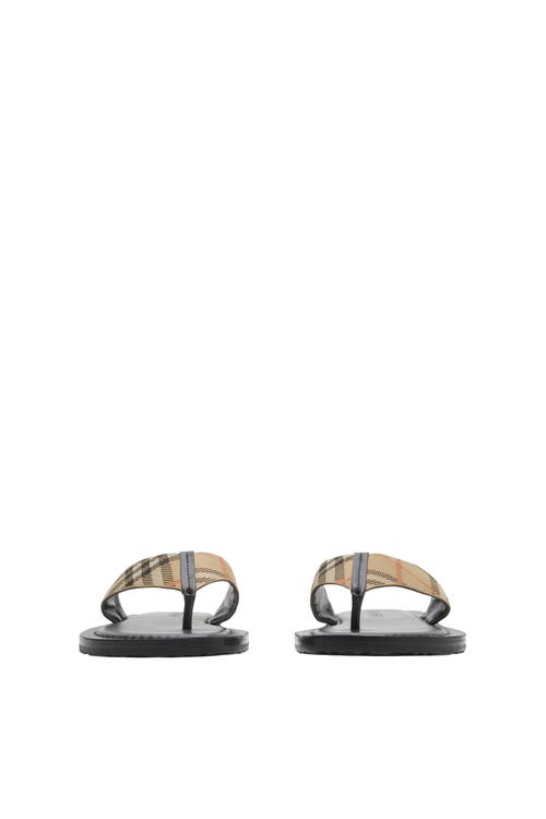 Burberry Pavilion Check Sandal In Sand