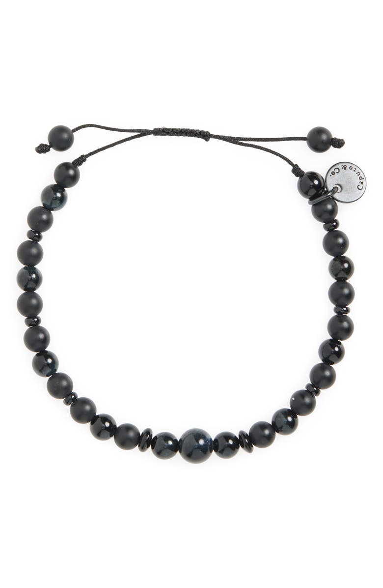 Caputo & Co. Men's Guardian Semiprecious Stone Bracelet, Alternate, color, Blue Tiger Eye
