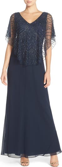 green emerald velvet dress J Kara Long Mother of the Bride Dress Sale  The Dress Outlet