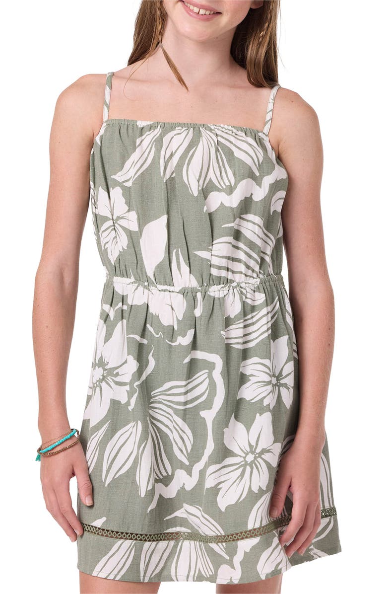 O'Neill Kids' Alden Floral Print Sundress, Main, color, Sea Spray