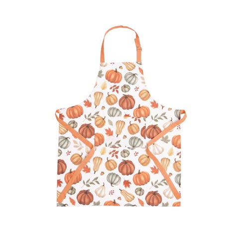 Bountiful Pumpkin Harvest Front Pocket Fall Apron