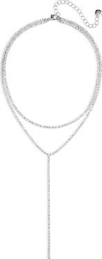 BP. Rhinestone Layered Y-Necklace