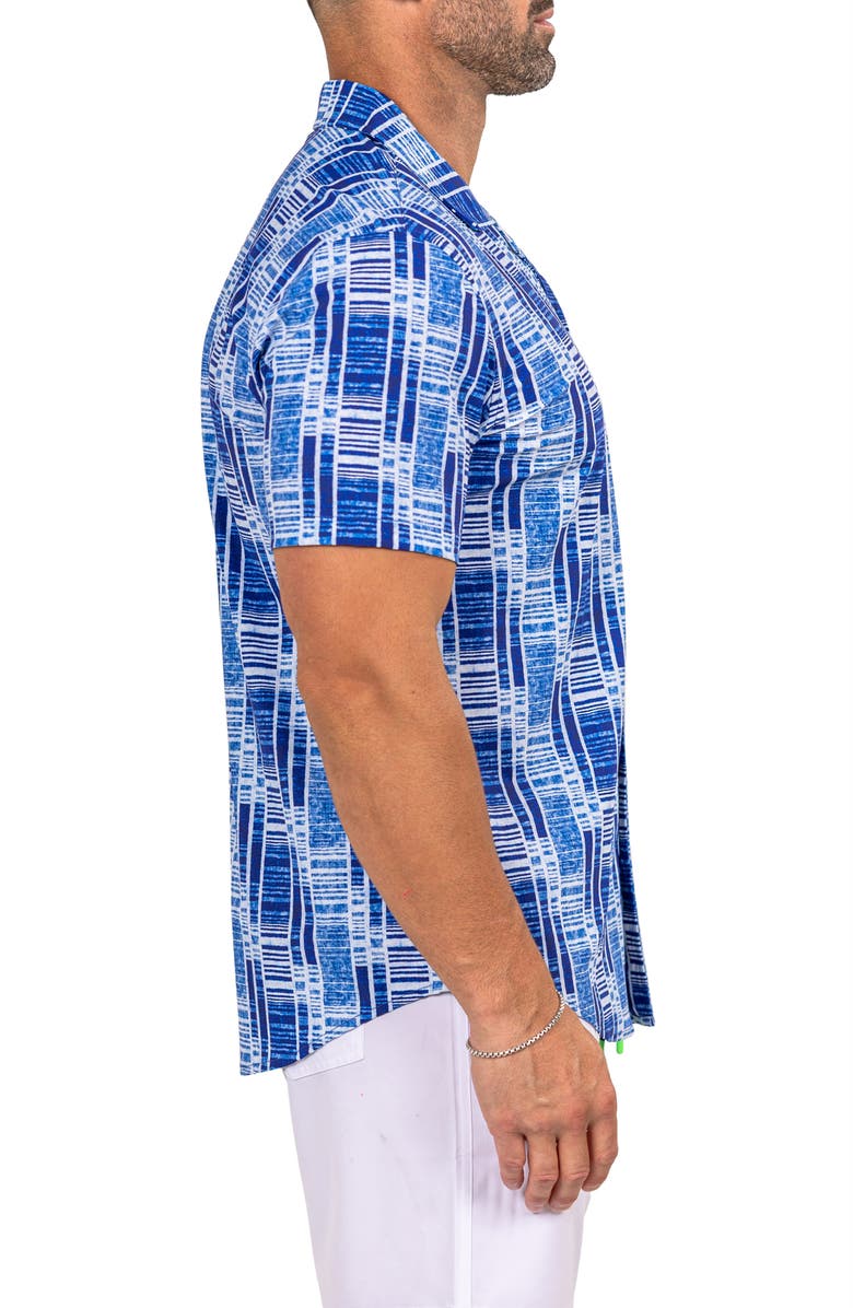 Maceoo Marthy Blue Camp Shirt, Alternate, color, 