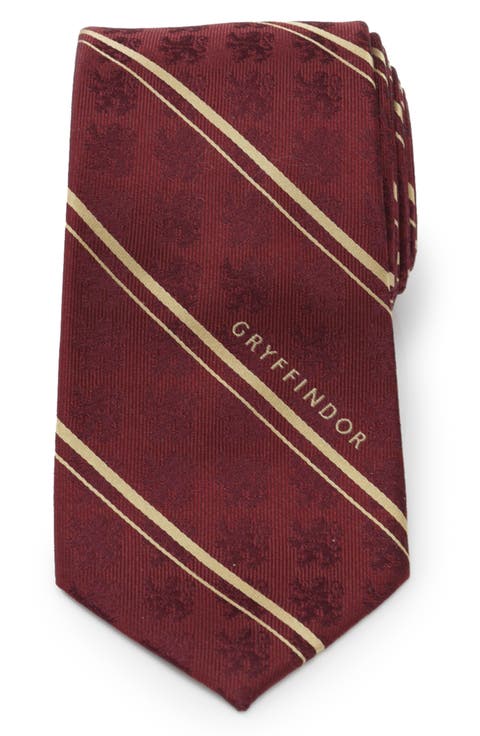 Harry Potter Gryffindor Stripe Silk Tie