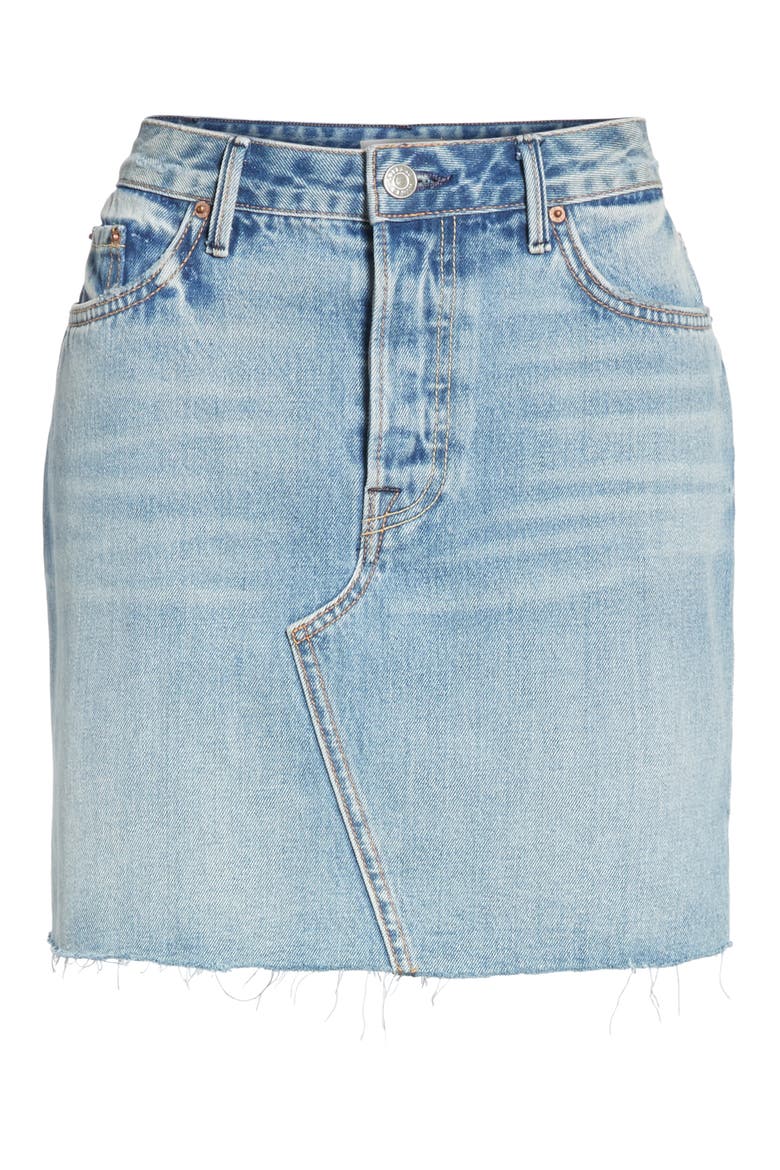 Blaire Denim Miniskirt, Alternate, color, TOUCH THE FLOOR