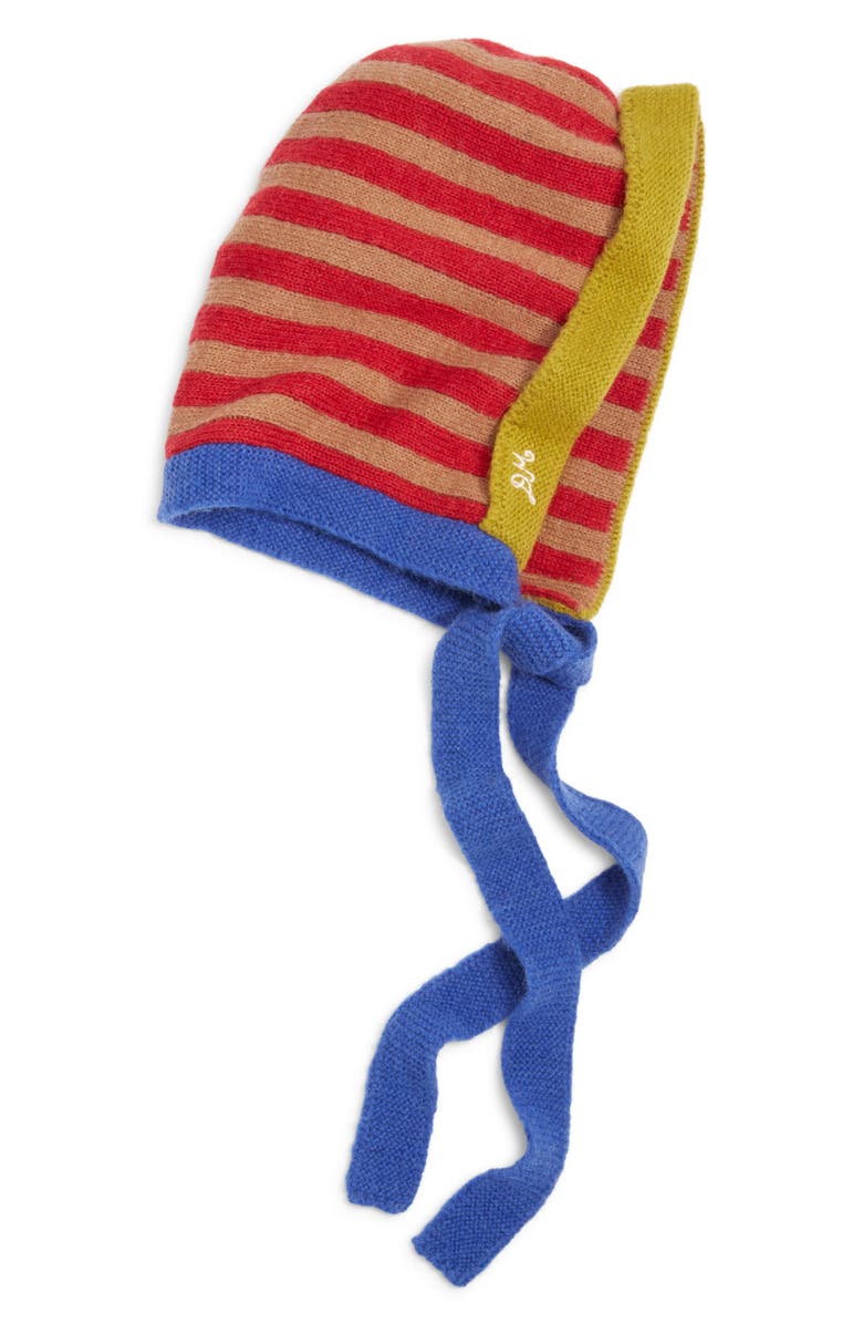 Damson Madder Mix Stripe Wool Bonnet, Main, color, 