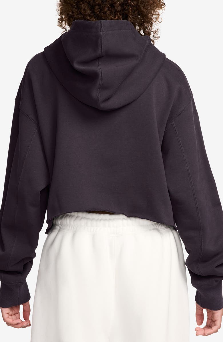 Jordan Flight Fleece Crop Hoodie, Alternate, color, Off Noir