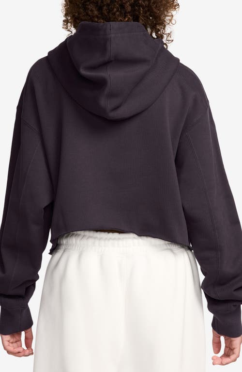 Jordan Flight Fleece Crop Hoodie In Off Noir