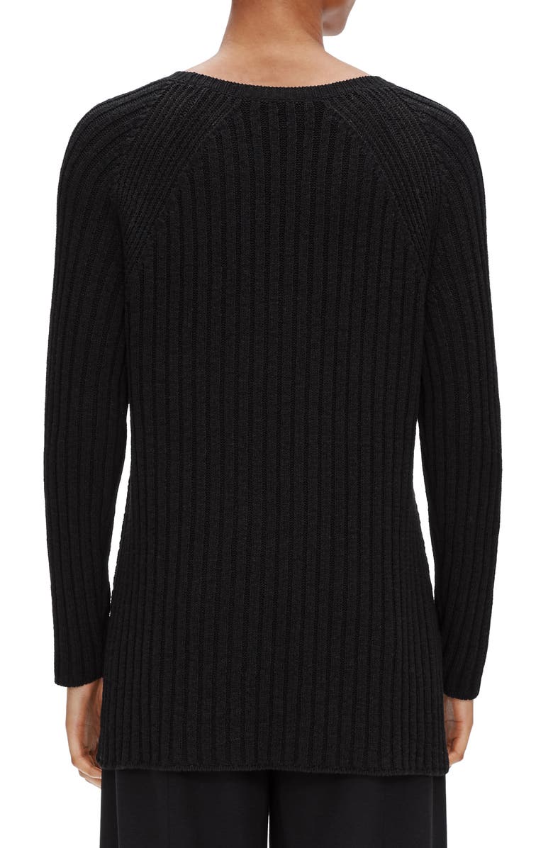 Eileen Fisher Round Neck Ribbed Pullover, Alternate, color, 