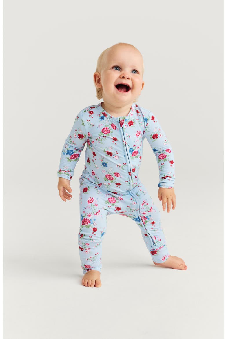 Fitted Convertible One-Piece Pajamas, Alternate, color, BLUE