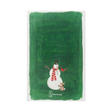 Snowman Alphabet Printed Kitchen Towel