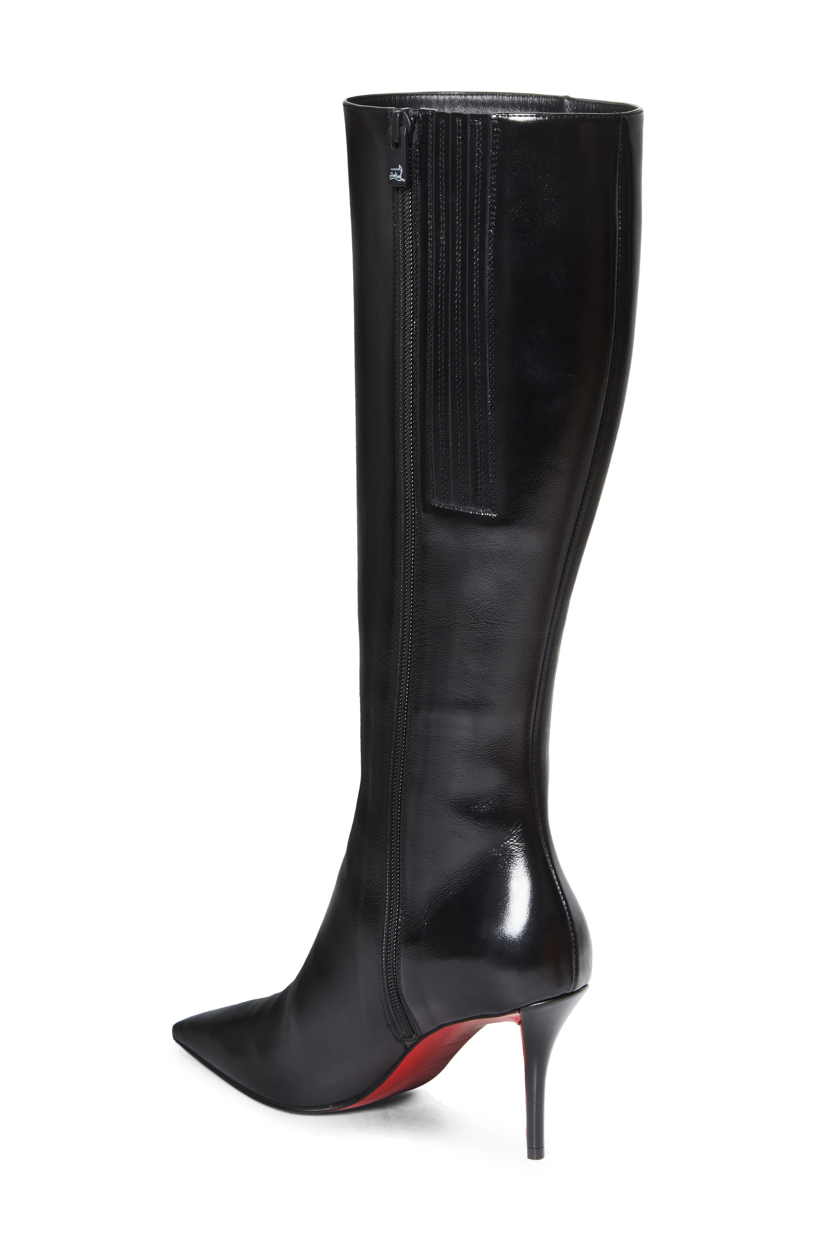 Christian Louboutin Miss Z Pointed Toe Boot, Alternate, color, Black
