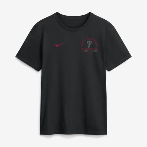 Men's Nike Black Philadelphia Phillies Split Logo T-Shirt
