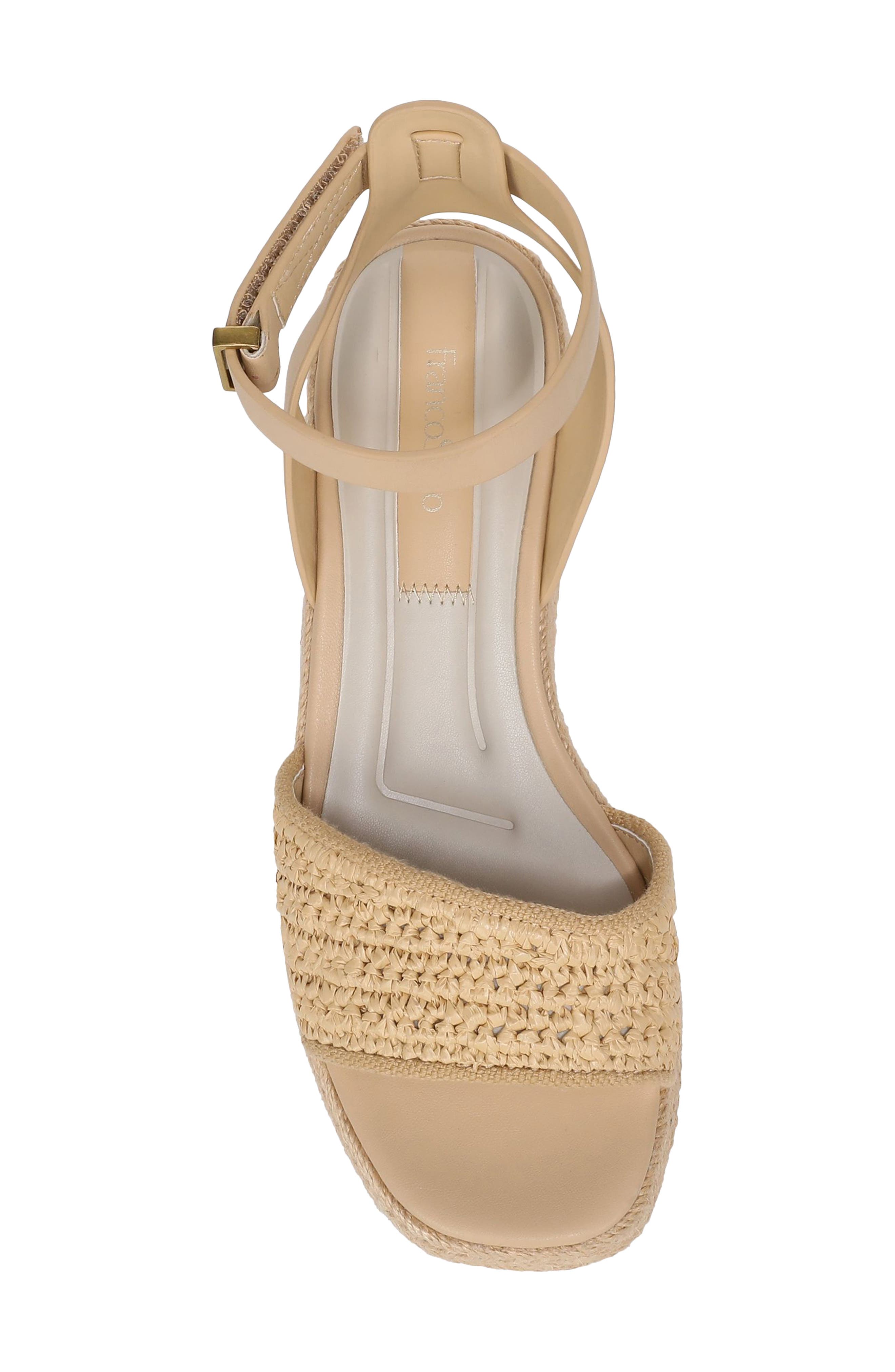 Franco Sarto Tiffany Platform Wedge Sandal, Alternate, color, Natural