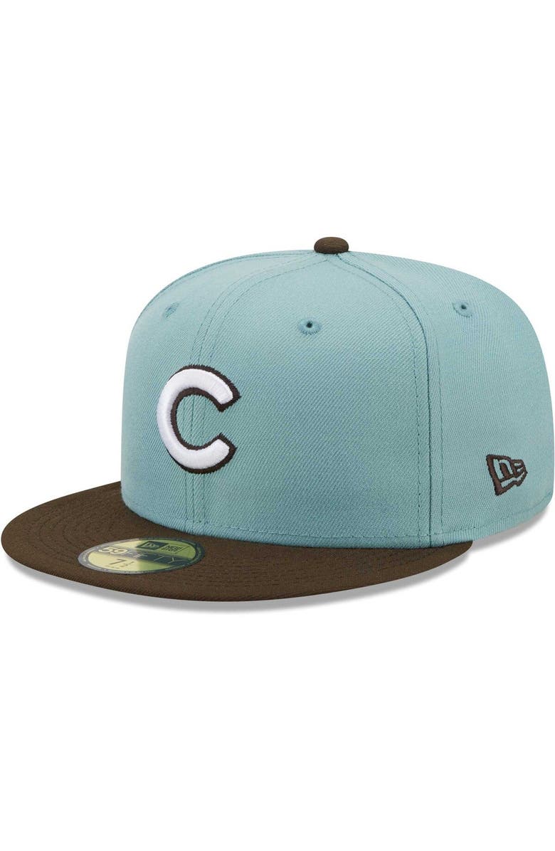 New Era Men's New Era Light Blue/Brown Chicago Cubs Beach Kiss 59FIFTY Fitted Hat, Alternate, color, Light Blue