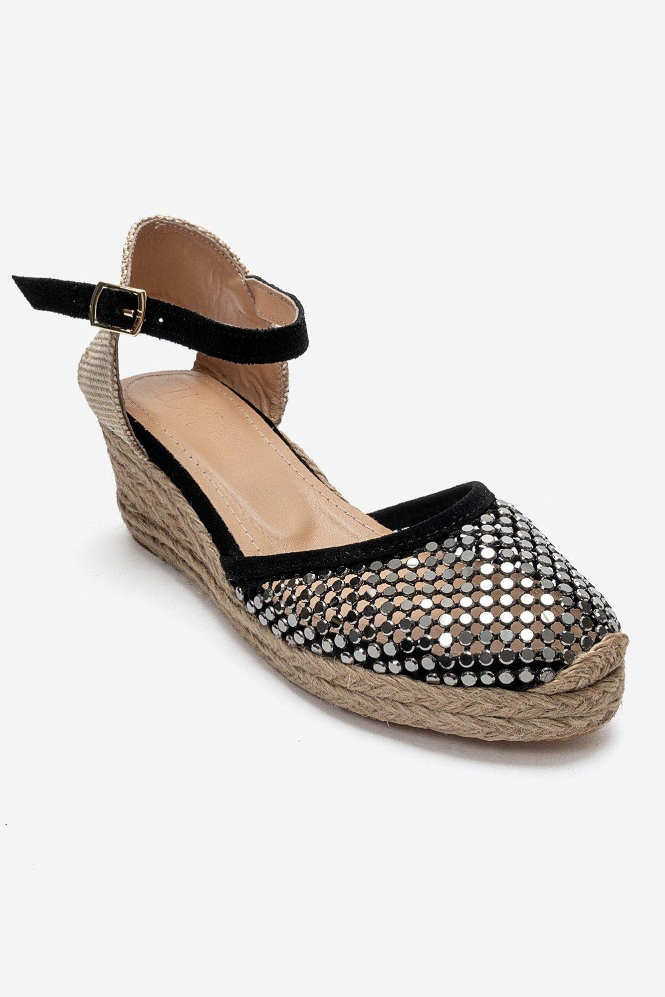 Drelix Leather Espadrille Sandal, Main, color, Black Suede