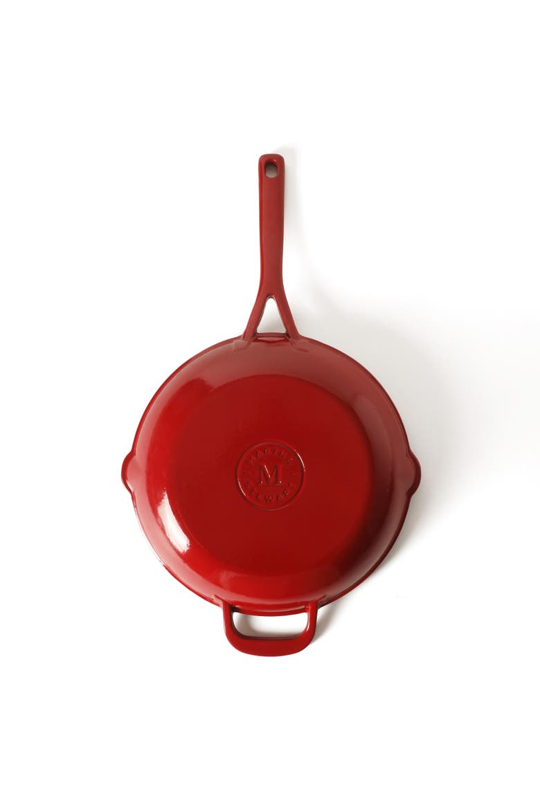 Gatwick Enameled Cast Iron Skillet, Oven Safe, Alternate, color, Red
