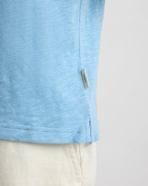 Onia Heavyweight Slub Polo In Blue