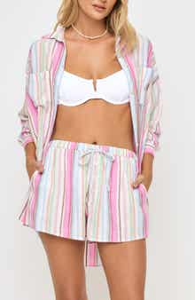 LSPACE Santa Cruz Stripe Cotton Cover-Up Tunic