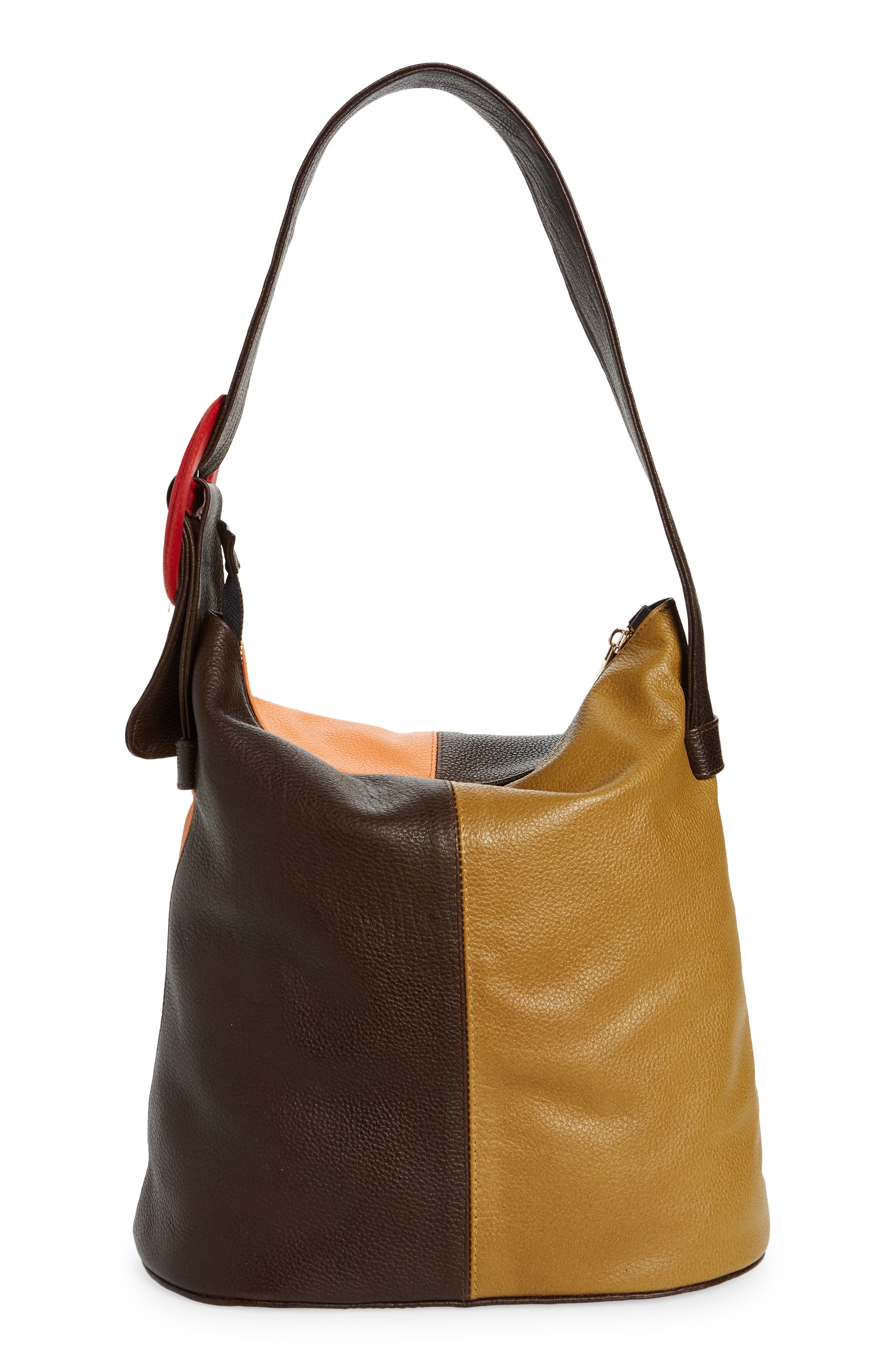 EDAS x Mexico Cynthia Colorblock Leather Bucket Bag, Main, color, 
