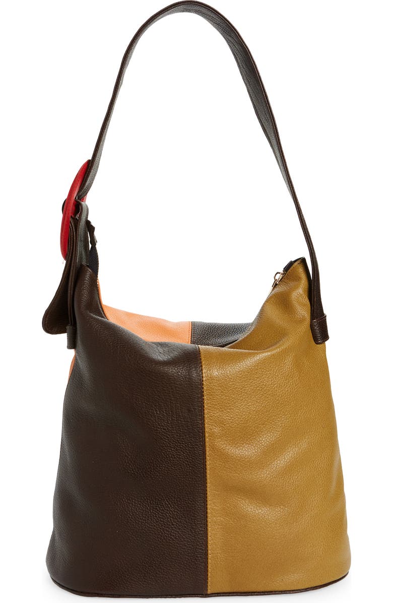 EDAS x Mexico Cynthia Colorblock Leather Bucket Bag, Main, color,