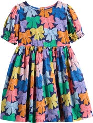 Mini Boden Kids' Madeline Bow Print Cotton Dress