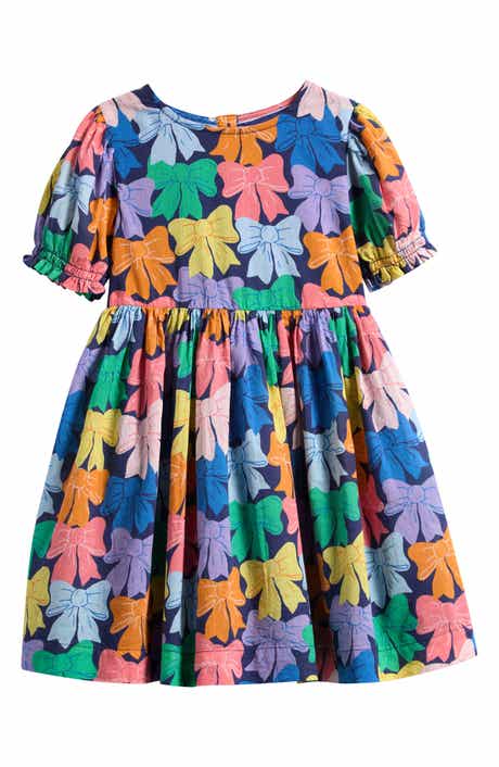 Kids' Madeline Bow Print Cotton Dress