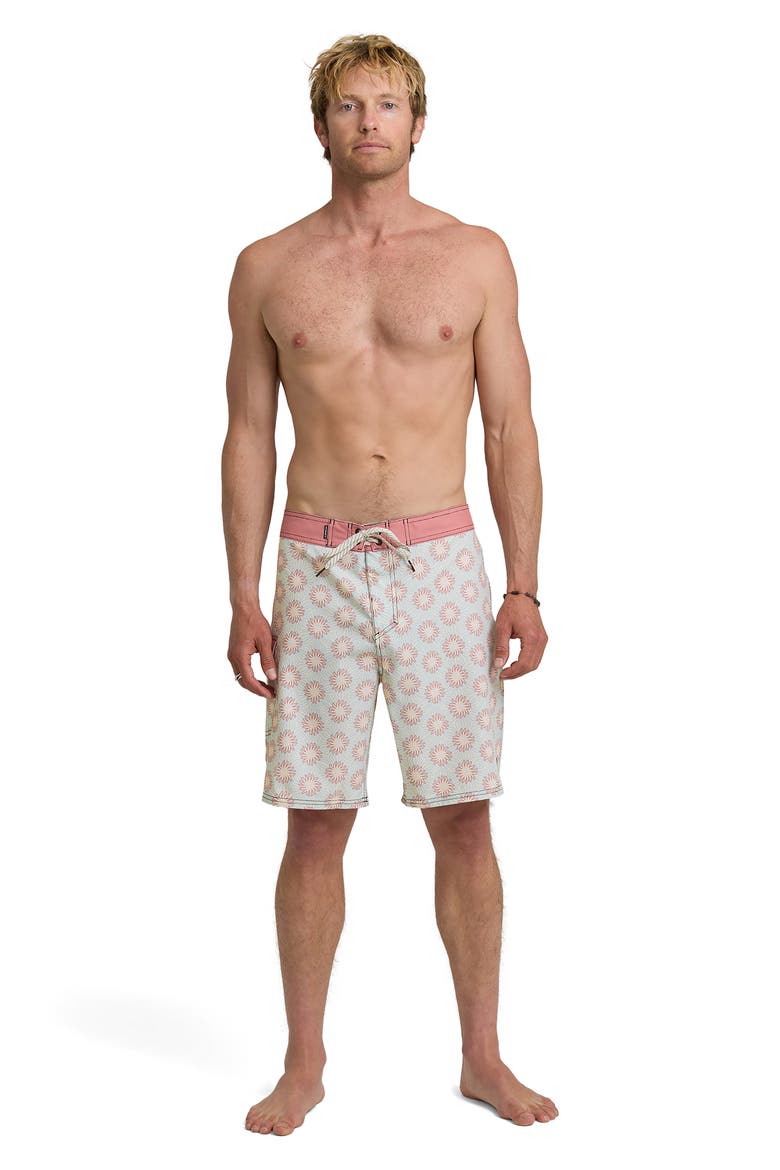 Ocean Mayhem Floral 19" Board Shorts, Alternate, color, BONE WHITE