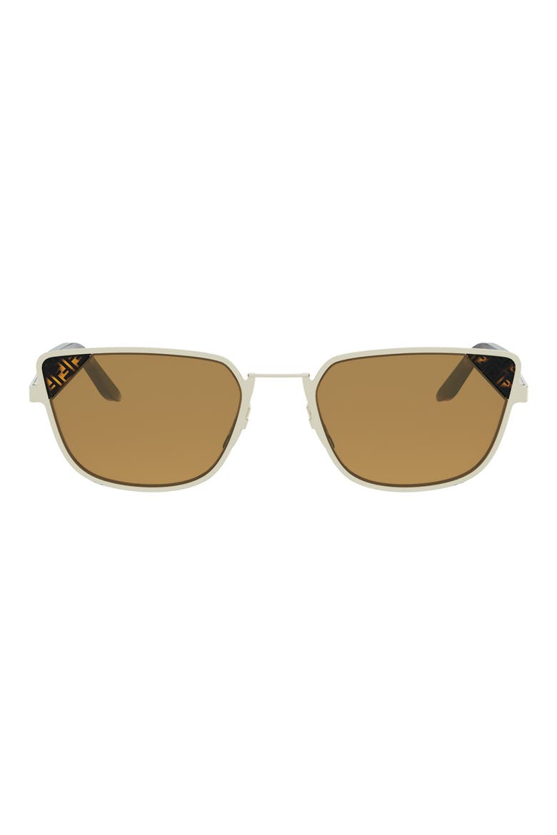 Signature 53.7mm Rectangular Sunglasses, Main, color, GOLD / ROVIEX