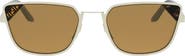 Fendi Signature 53.7mm Rectangular Sunglasses