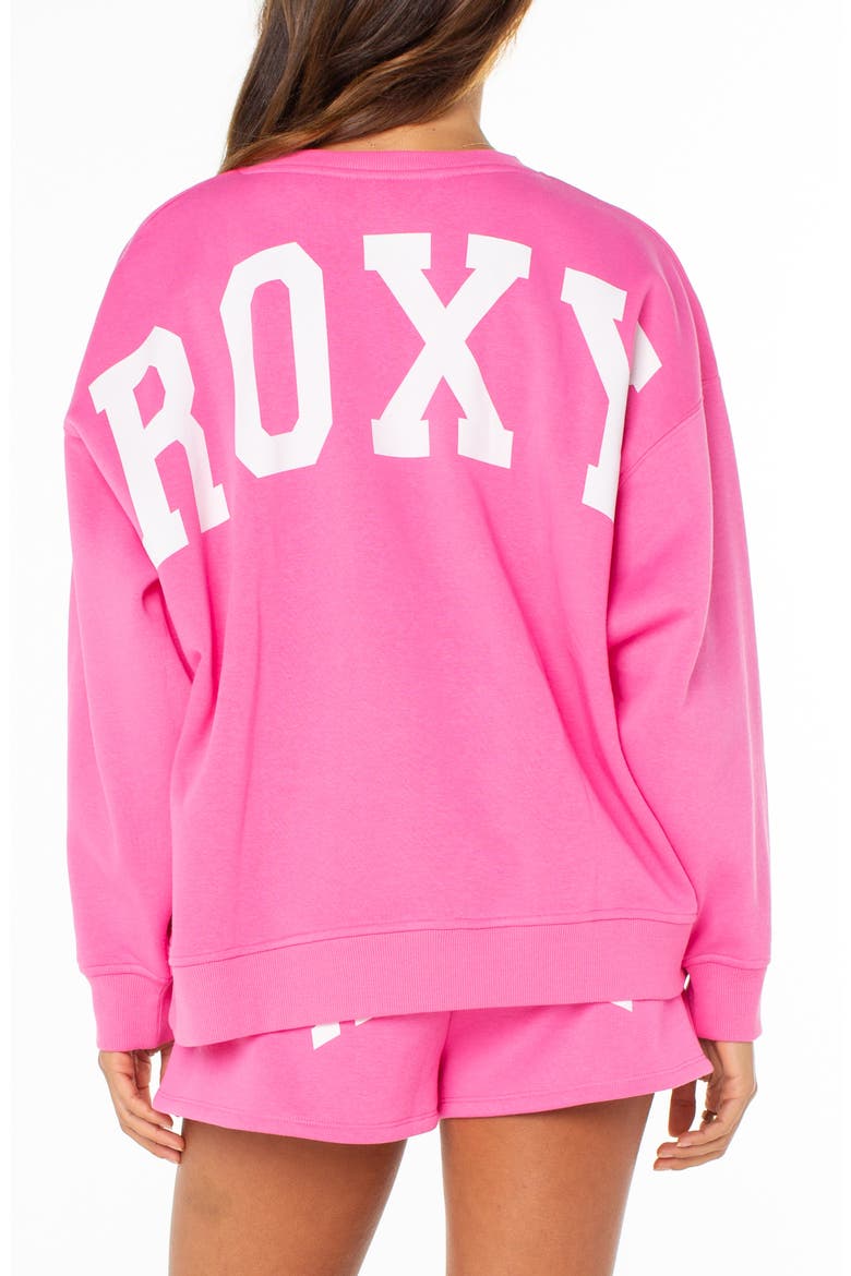 Morning Stroll Graphic Sweatshirt, Alternate, color, SHOCKING PINK