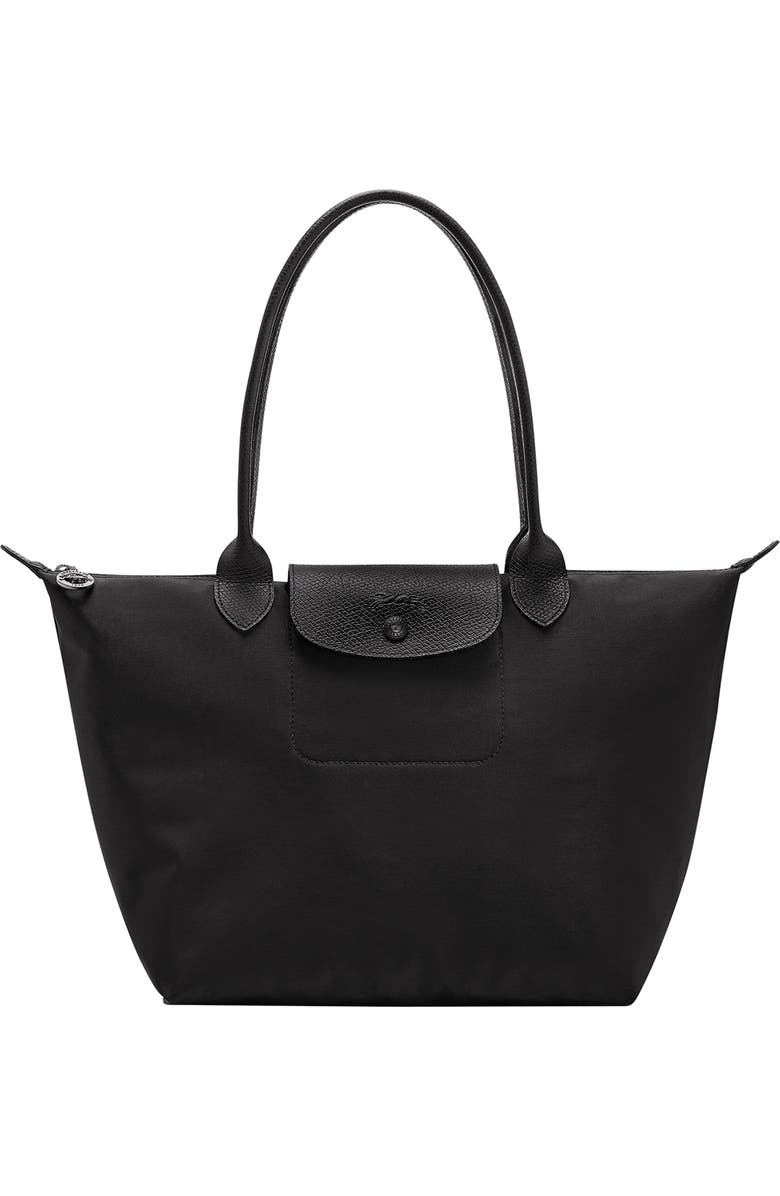 Longchamp Medium Le Pliage One Nylon Shoulder Tote, Main, color, Black