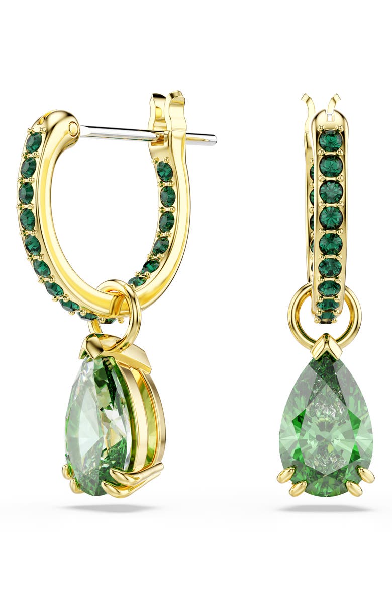Swarovski Attract Drop Hoop Earrings, Main, color, 