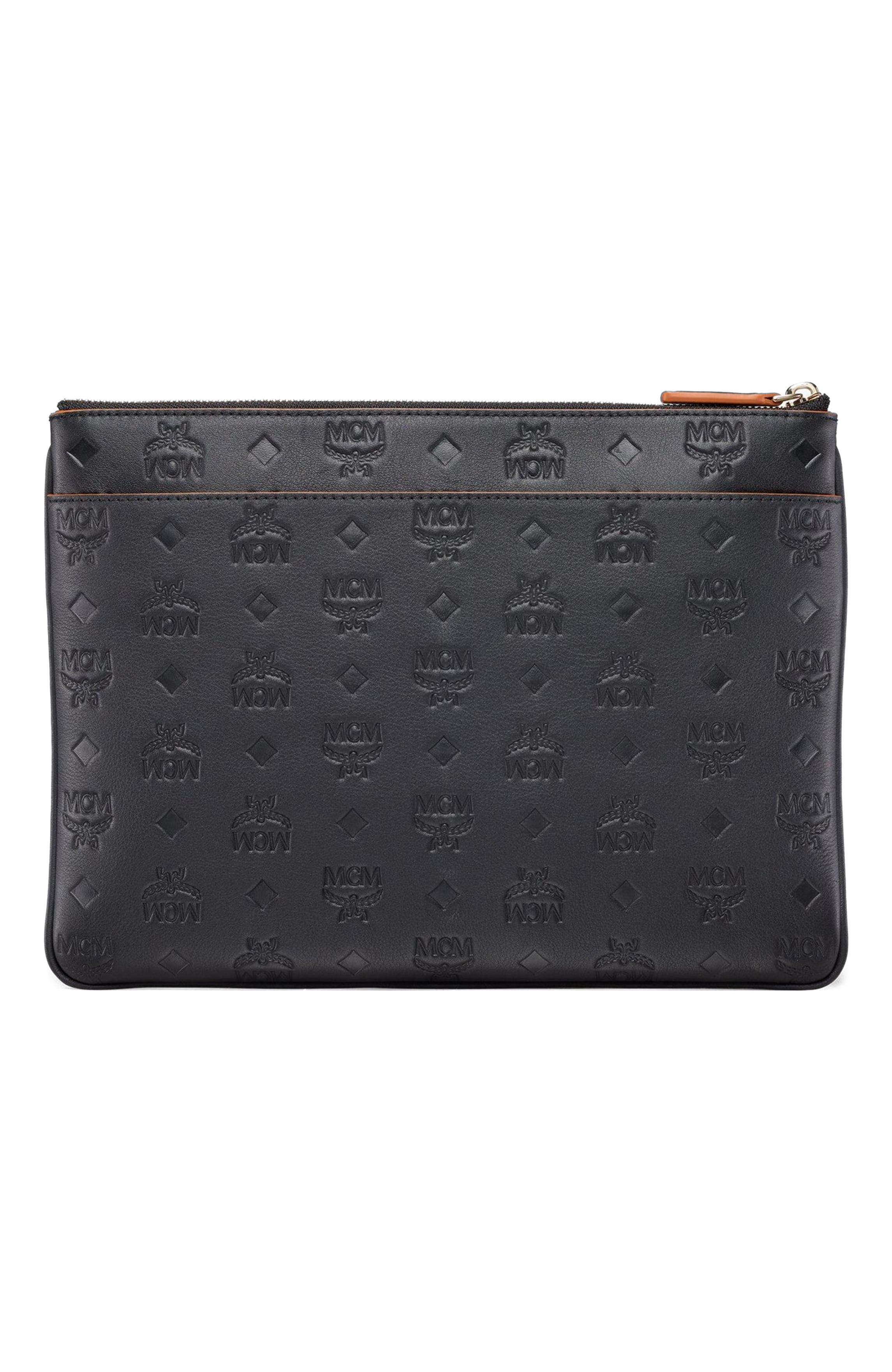 MCM Aren Crossbody Pouch in Monogram Leather, Alternate, color, 