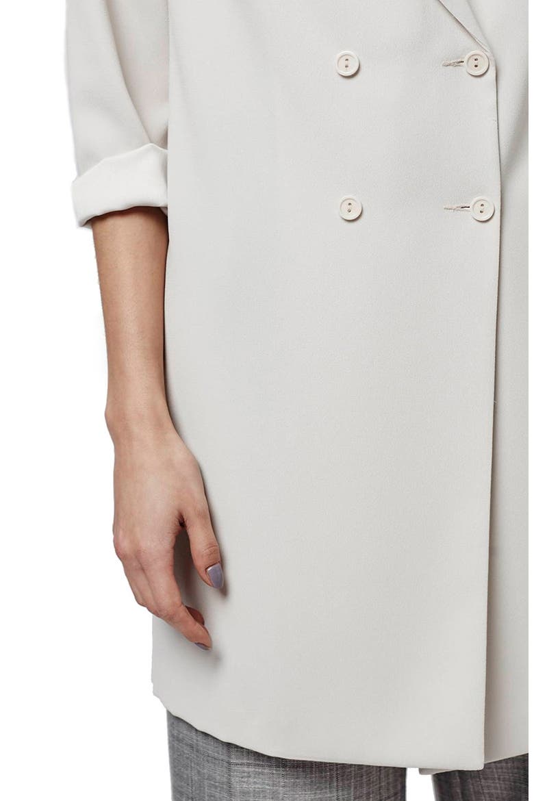 Slouchy Longline Blazer, Alternate, color, WHITE