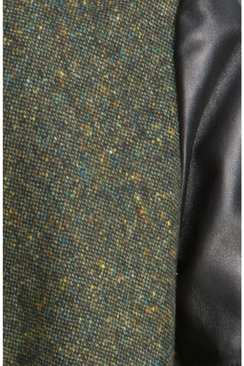 Leather Sleeve Jacket, Alternate, color, ARMY
