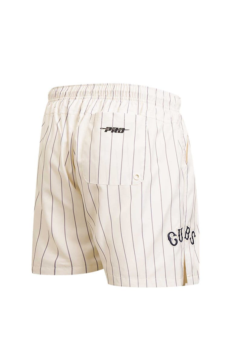 PRO STANDARD Men's Pro Standard Cream Chicago Cubs Pinstripe Retro Classic Woven Shorts, Alternate, color, 