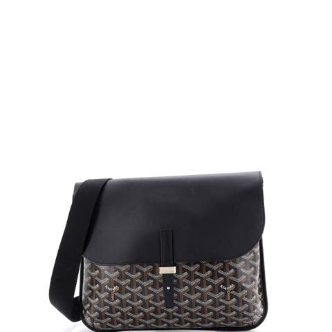 Coursier Messenger Bag Coated Canvas and Leather