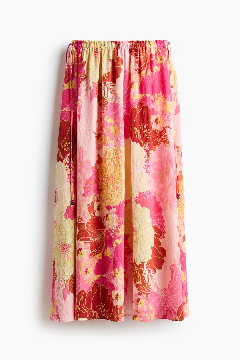 Drawstring Skirt, Alternate, color, Pink/floral